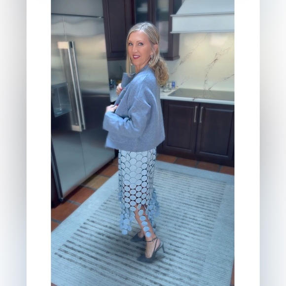 NWT BLUE CARDIGAN SWEATER-S - Picture 8 of 14